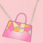 Younger Girls Pink Bag Dress, 2, hi-res