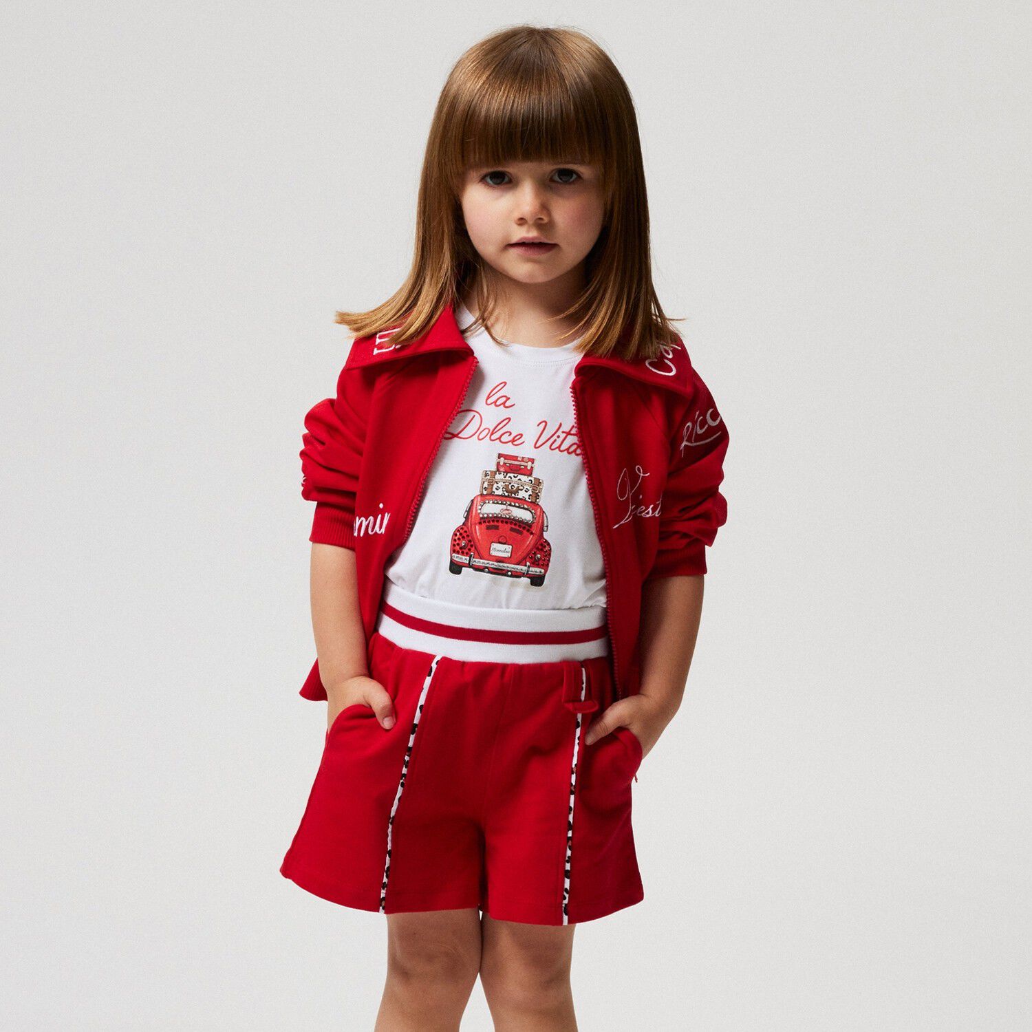 Girls White Vintage Car T-Shirt, 1, hi-res image number null