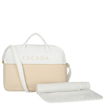 White & Gold Logo Baby Changing Bag ( 42cm )