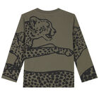Boys Khaki Elephant Logo T-Shirt, 1, hi-res