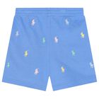 Baby Boys Pink & Blue Logo Shorts Set, 1, hi-res