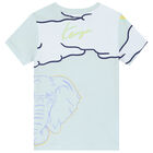 Boys Blue Tiger Logo T-Shirt, 1, hi-res