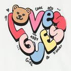 Girls White Logo T-Shirt, 1, hi-res