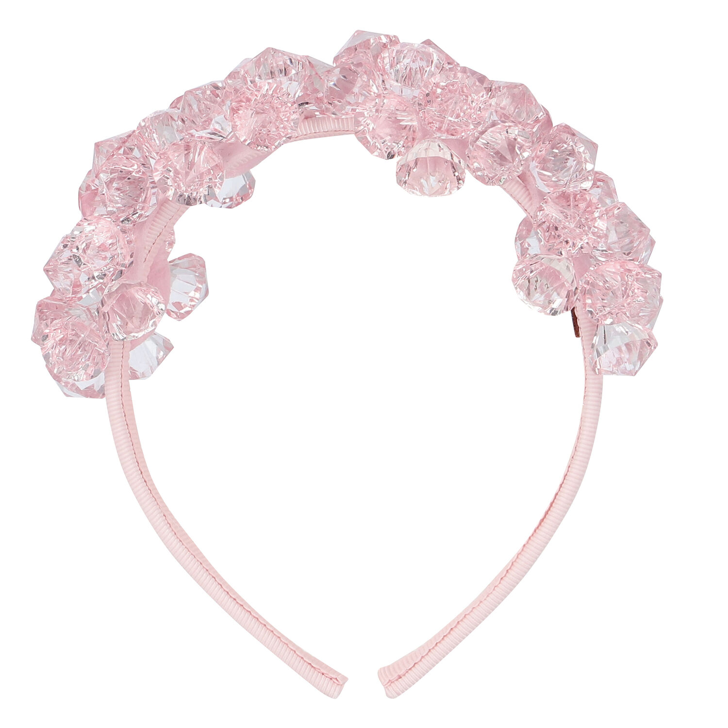 Girls Pink Embellished Diamante Headband, 2, hi-res