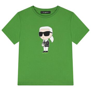 Boys Green Ikonik Logo T-Shirt