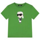 Boys Green Ikonik Logo T-Shirt, 2, hi-res