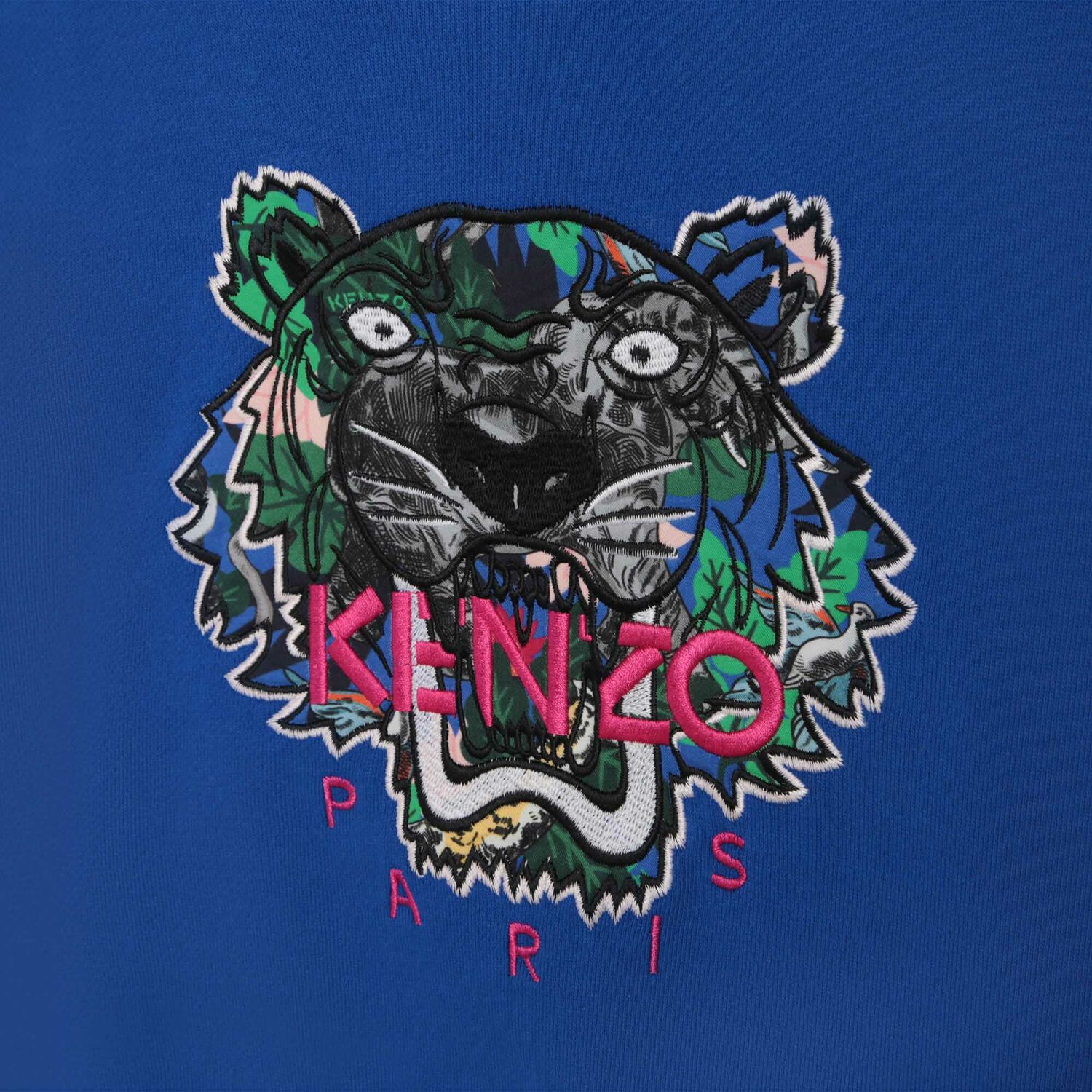 Girls Blue Tiger Logo Sweatshirt, 1, hi-res