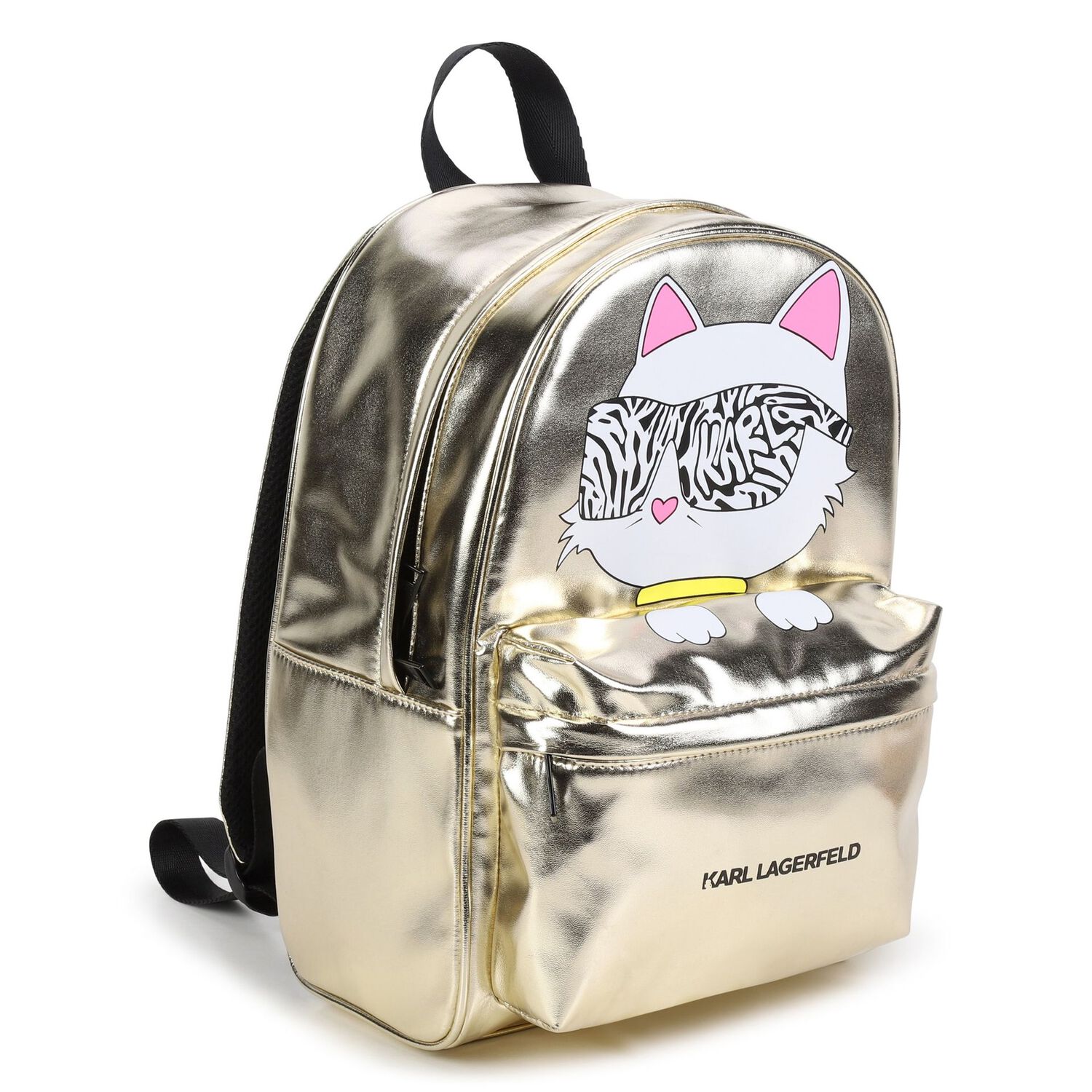 Girls Gold Choupette Logo Backpack, 1, hi-res
