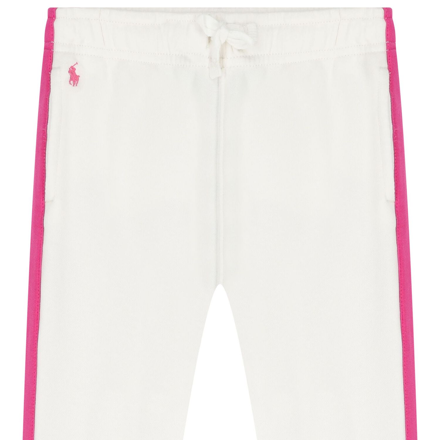 Girls White & Pink Logo Joggers, 1, hi-res