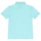 Boys Blue Logo Polo Shirt, 1, hi-res