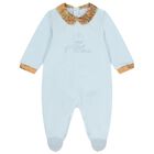 Baby Boys Blue & Beige Geo Map Babygrow Gift Set, 3, hi-res