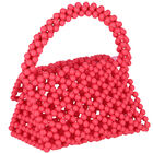 Girls Pink Beaded Handbag, 1, hi-res