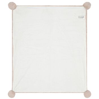 Beige & White Faux Fur Baby Blanket