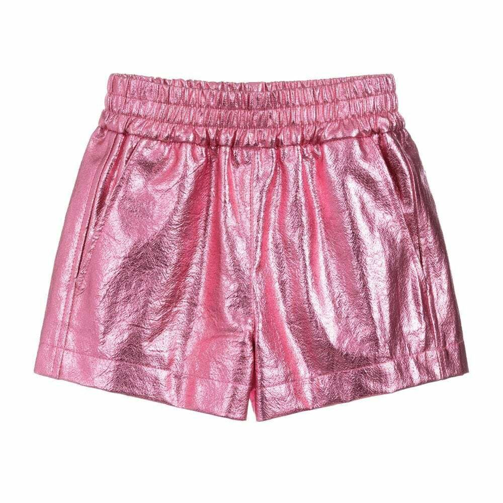 Monnalisa Girls Pink Metallic Shorts Junior Couture UK