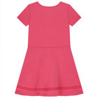 Girls Pink Logo Dress, 1, hi-res