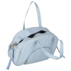 Blue Faux Leather Quilted Baby Changing Bag, 1, hi-res