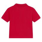 Younger Boys Red Polo Shirt, 1, hi-res