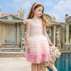Girls Coral Embellished Tutu Dress, 1, hi-res