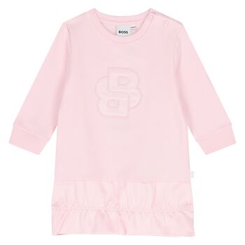 Younger Girls Pink Logo Dress