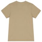 Boys Beige Logo T-Shirt, 1, hi-res