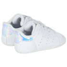 Baby Girls White Stan Smith Crib Pre Walker Shoes, 1, hi-res