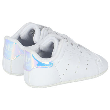 Baby Girls White Stan Smith Crib Pre Walker Shoes