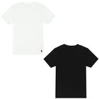 Boys Black & White Logo T-Shirts ( 2-Pack ), 1, hi-res
