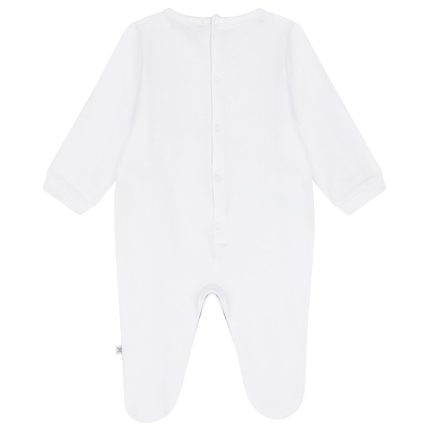 Baby Boys White Logo Babygrow, 1, hi-res