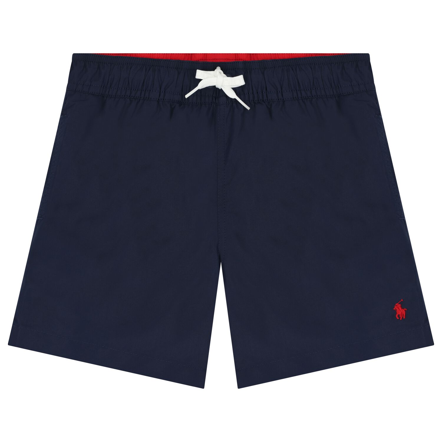 Boys Navy Blue Logo Swim Shorts, 1, hi-res