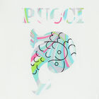 Girls Ivory Logo Long Sleeve Top, 1, hi-res