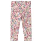 Younger Girls Multi-Coloured Floral Leggings, 1, hi-res