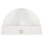 White & Beige Logo Babygrow Gift Set, 1, hi-res