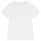 Boys White Logo T-Shirt, 1, hi-res