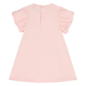 Younger Girls Pink Bag Logo Dress