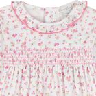 Baby Girls White & Pink Rose Renaissance Babygrow, 1, hi-res