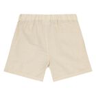 Younger Boys Beige & White Striped Shorts Set, 2, hi-res