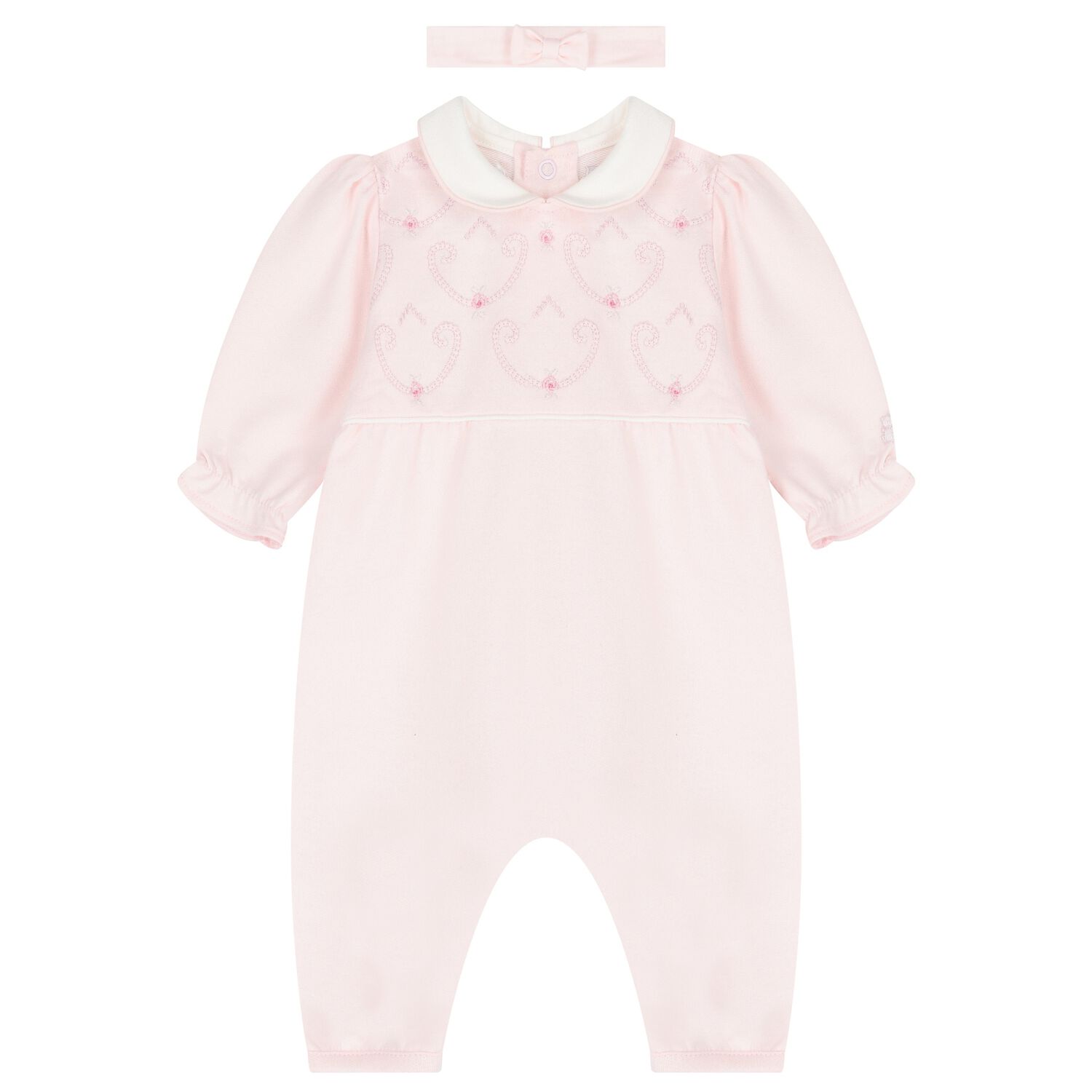 Baby Girls Pink Romper Set, 1, hi-res