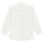 Boys White Logo Shirt, 1, hi-res