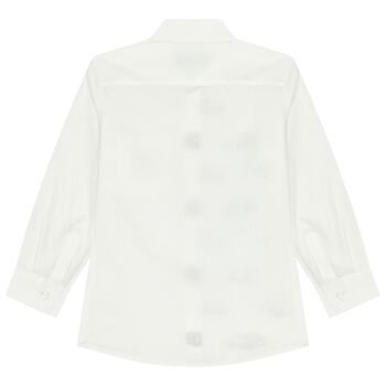 Boys White Logo Shirt