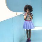 Girls Purple Tulle & Sequin Dress, 1, hi-res