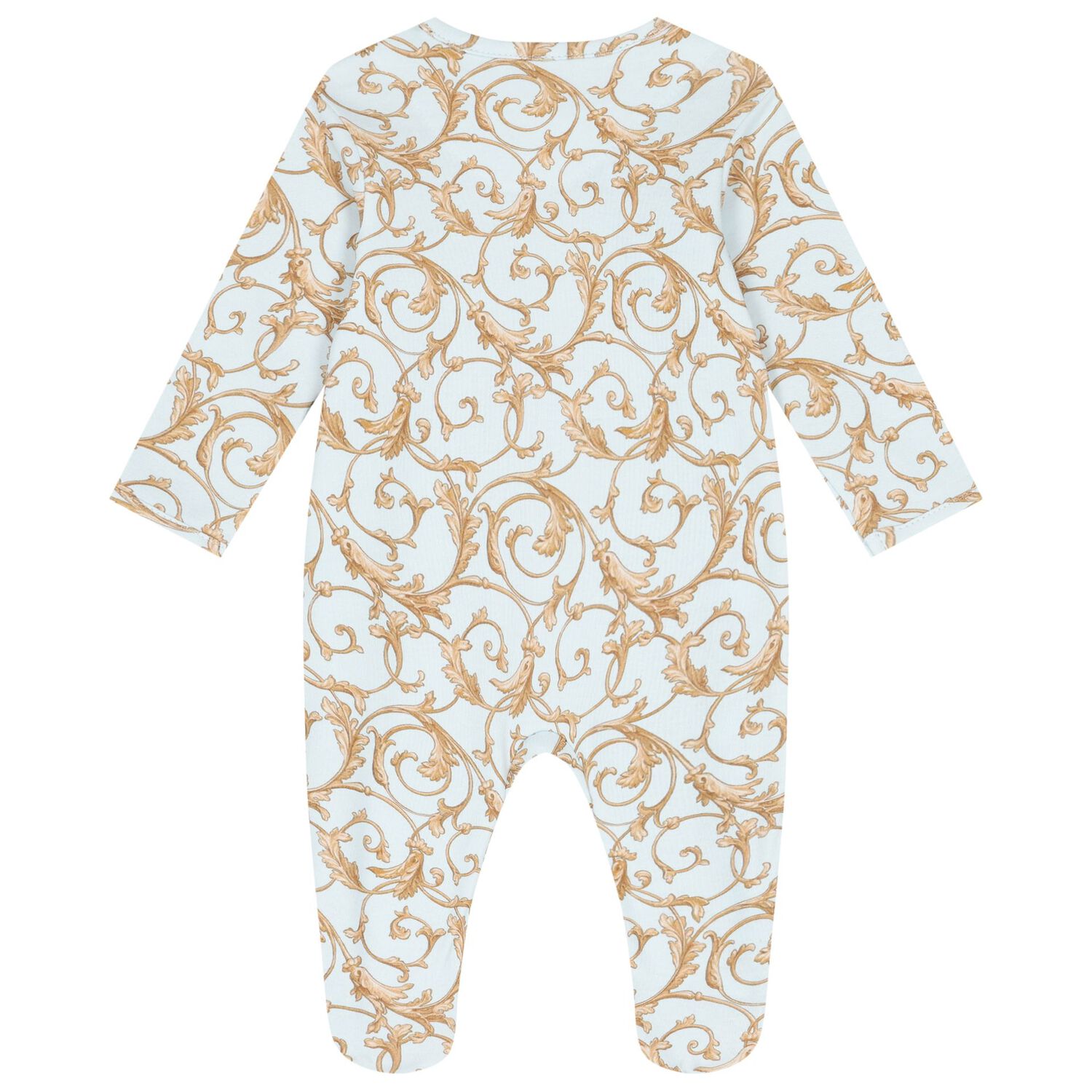 Baby Boys Blue & Gold Babygrow Gift Set (3 Piece), 1, hi-res