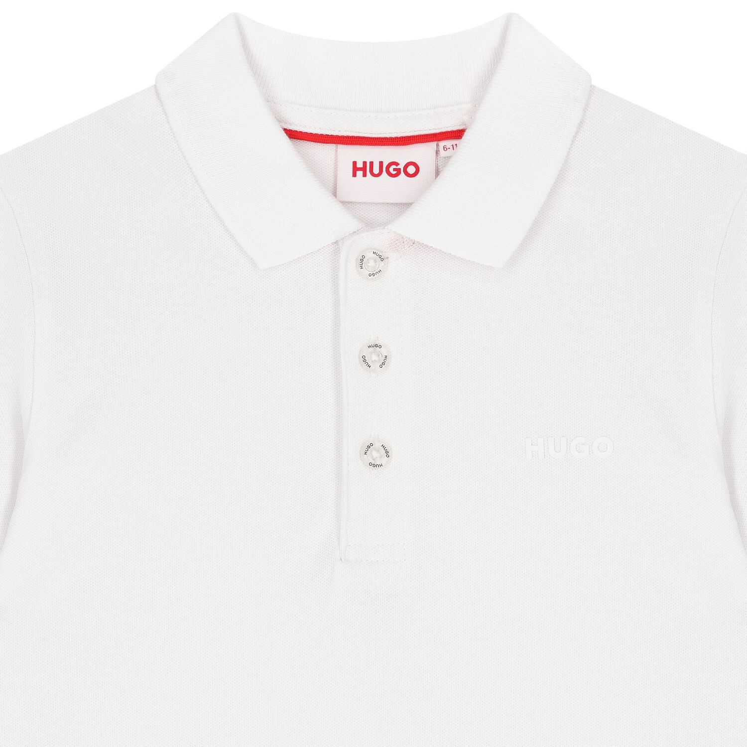 Boys White Logo Polo Shirt, 2, hi-res