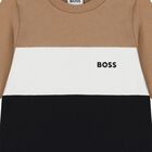 Baby Boys Beige Logo Tracksuit Set, 1, hi-res