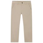 Boys Beige Trousers , 1, hi-res