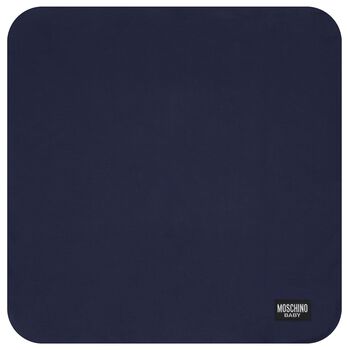 Navy Blue Teddy Bear Logo Baby Blanket