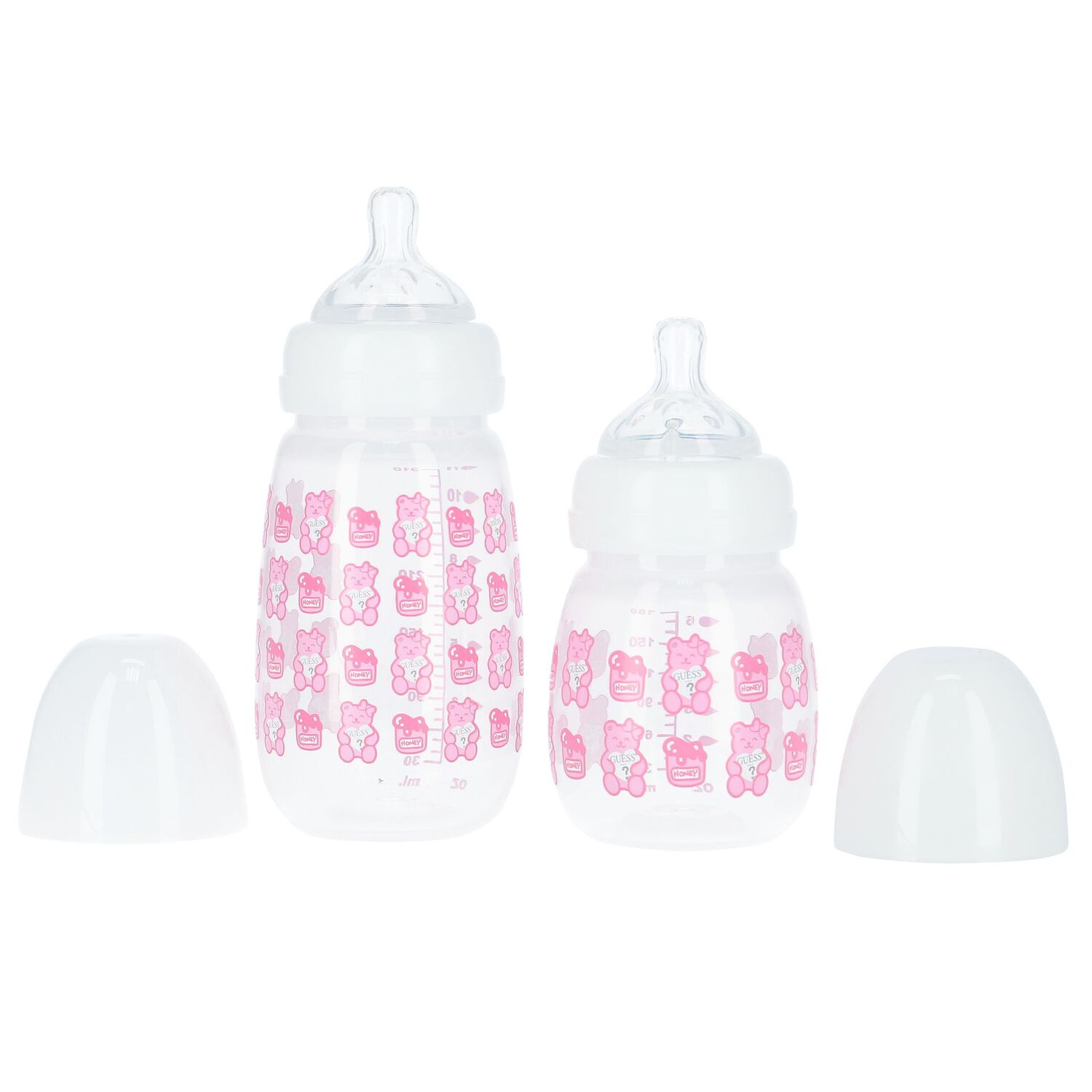 Baby Girls Pink & White Teddy Bear Baby Bottles Gift Set, 1, hi-res