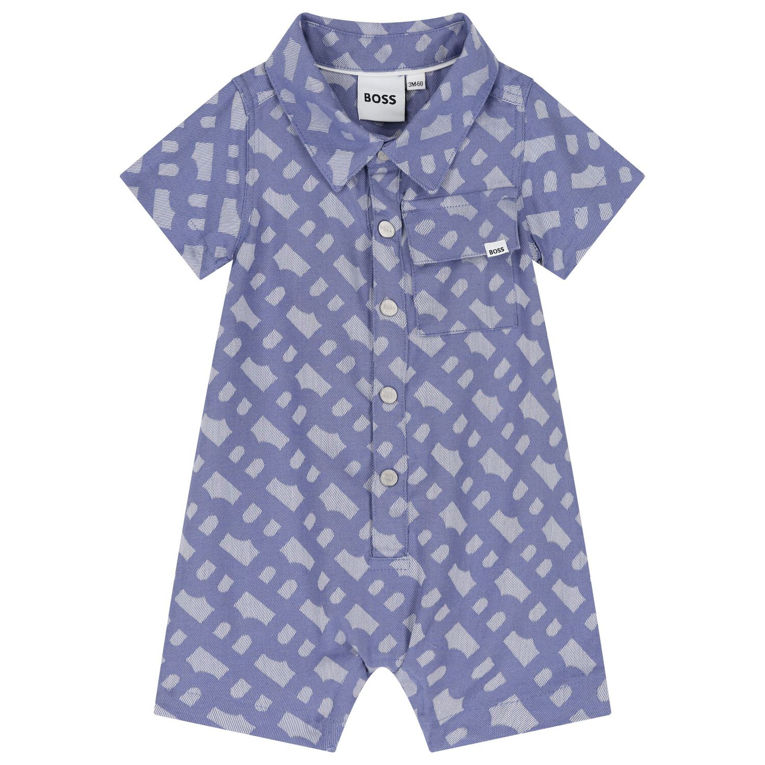 Baby Boys Blue Logo Rompers Gift Set, 1, hi-res