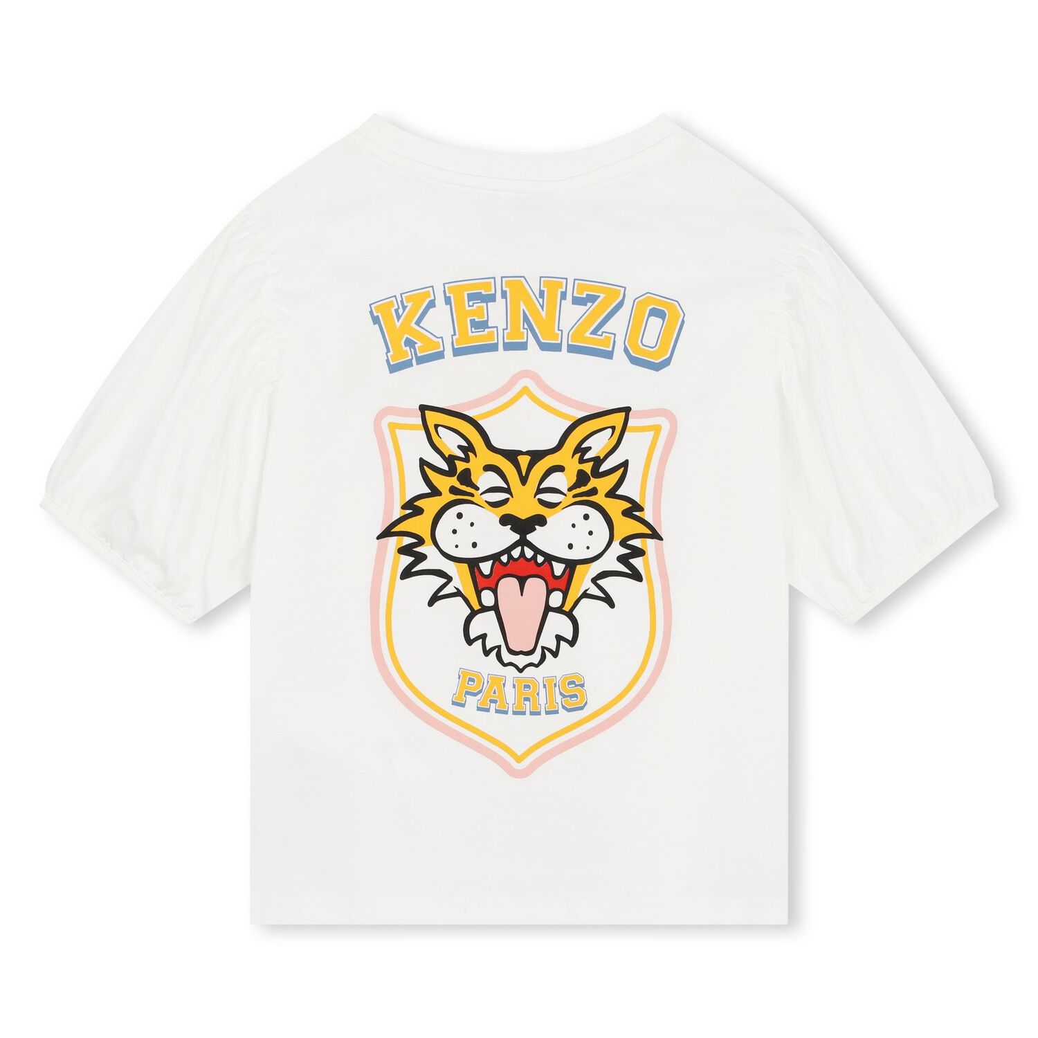 Girls Ivory Tiger Logo T-Shirt, 1, hi-res image number null