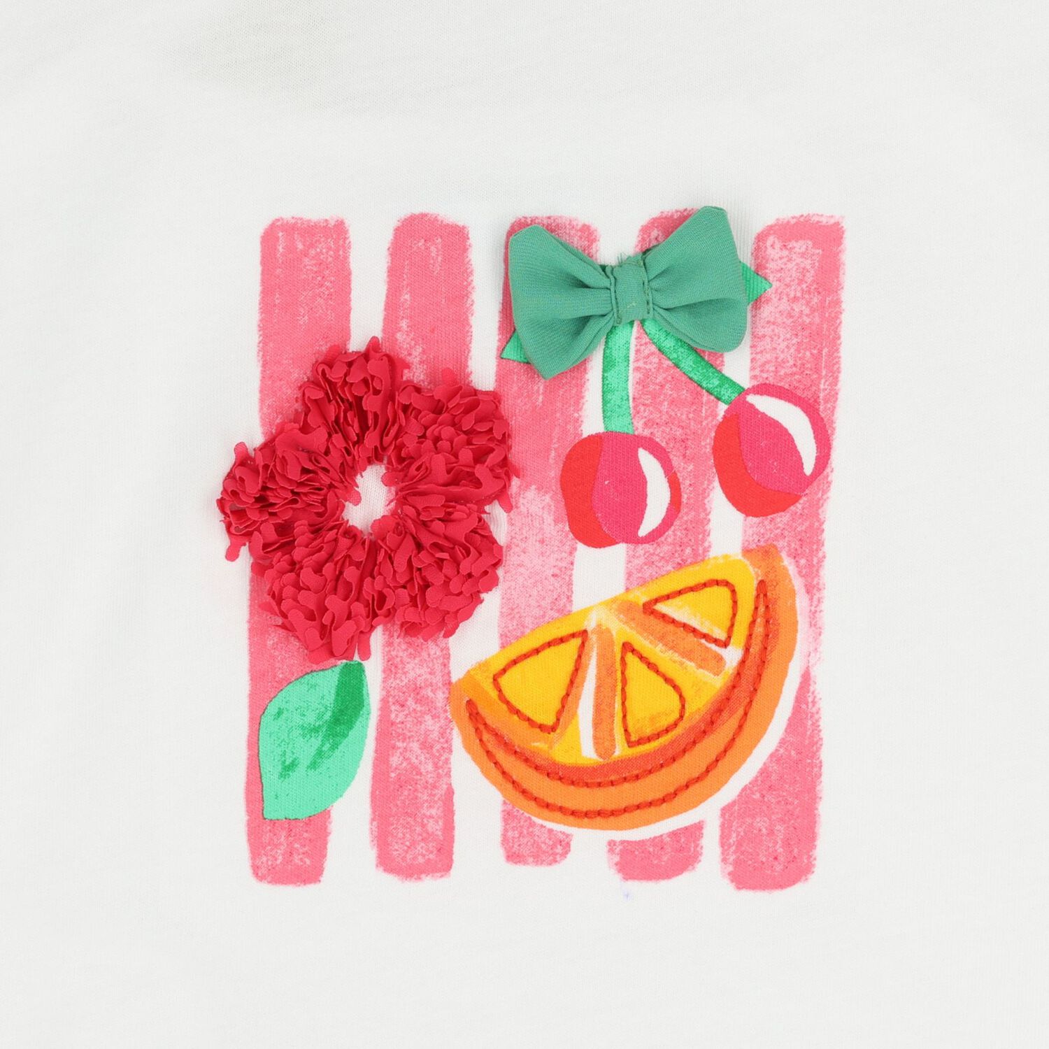 Younger Girls White & Pink Leggings Set, 1, hi-res