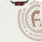 Younger Boys Ivory & Beige Logo Shorts Set, 1, hi-res